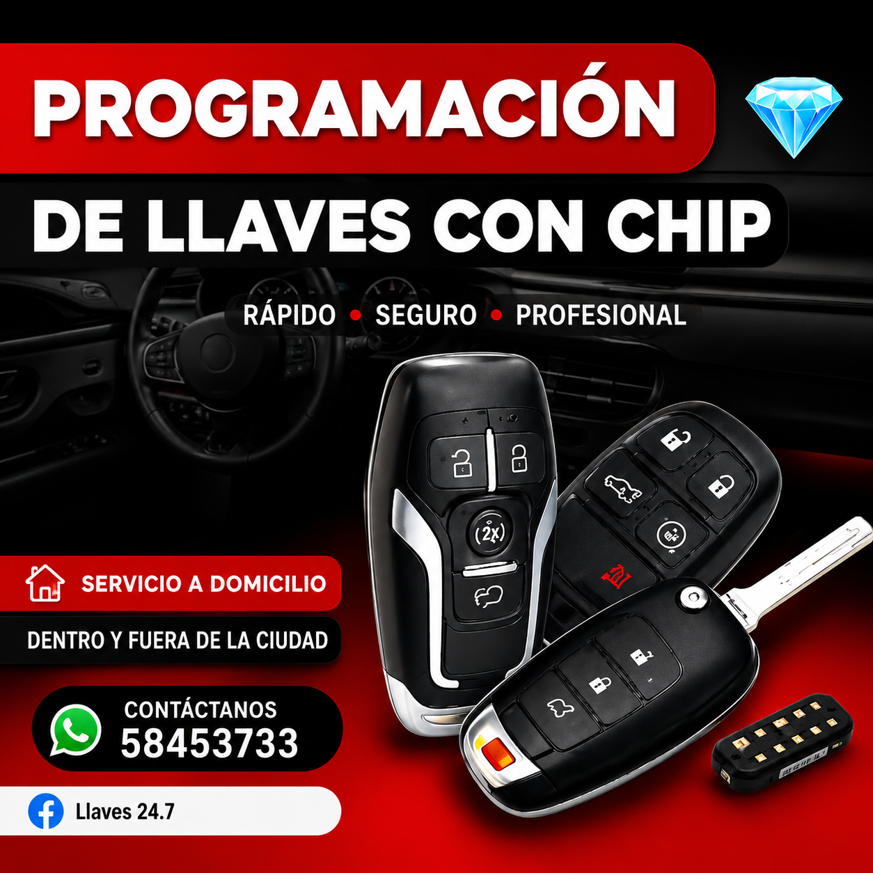 Programación de llaves con chip